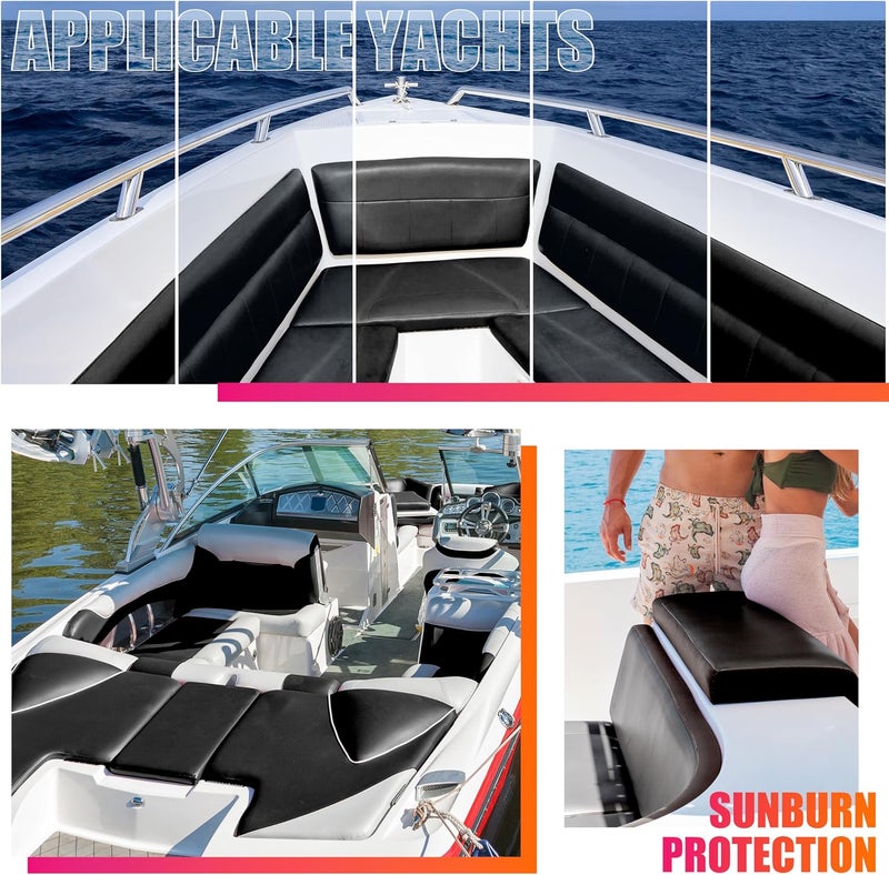Meneng Self-Adhesive Marine Vinyl Faux Leather: 2 Yard Roll Heavy Duty Boat Seat Vinyl - Waterproof & Scratch-Resistant for Marine Upholstery - Leather Repair Patch for Furniture Sofa Couch - Image 4